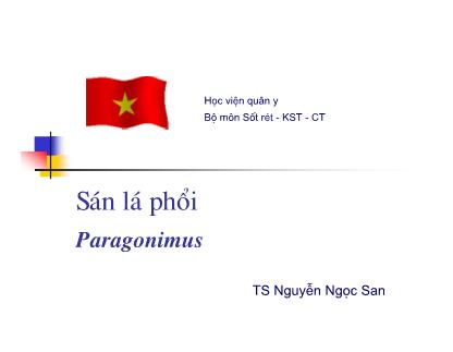 Giáo trình Sán lá phổi - Nguyễn Ngọc San