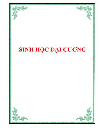 Giáo trình Sinh học đại cương (Bản đẹp)