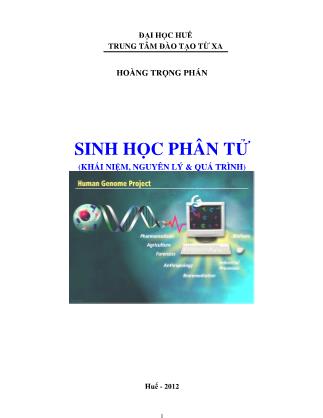 Giáo trình Sinh học phân tử - Hoàng Trọng Phán