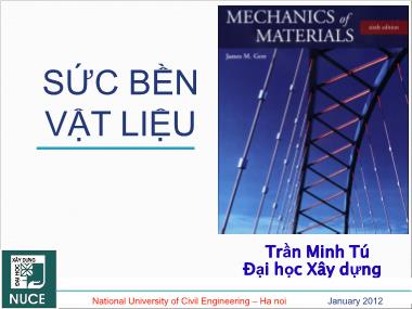 Giáo trình Sức bền Vật liệu - Chương 3: Trạng thái ứng suất - Trần Minh Tú