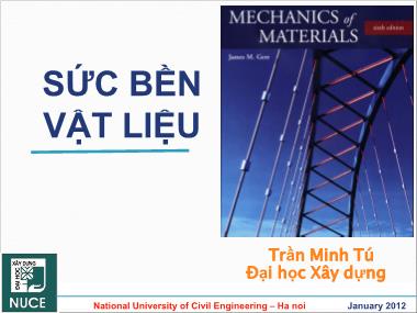 Giáo trình Sức bền Vật liệu - Chương 4: Đặc trưng hình học mặt cắt ngang - Trần Minh Tú