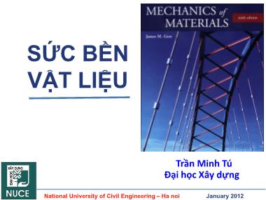 Giáo trình Sức bền Vật liệu - Chương 6: Thanh chịu uốn phẳng - Trần Minh Tú