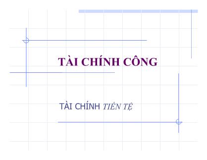 Giáo trình Tài chính tiền tệ - Chương 5: Tài chính công