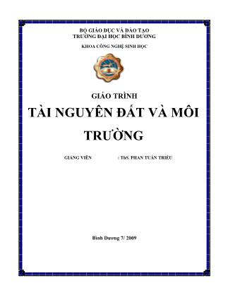 Giáo trình Tài nguyên đất và môi trường - Phan Tuân Triều