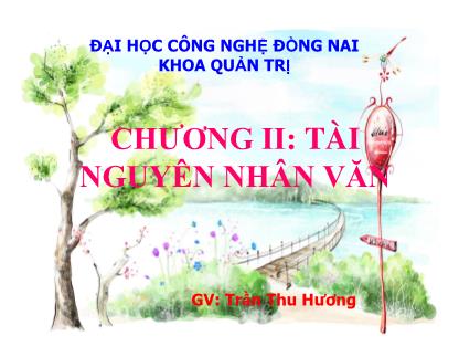 Giáo trình Tài nguyên nhân văn - Trần Thu Hương