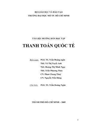 Giáo trình Thanh toán quốc tế - Trần Hoàng Ngân