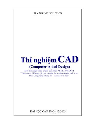 Giáo trình Thí nghiệm CAD - Nguyễn Chí Ngôn