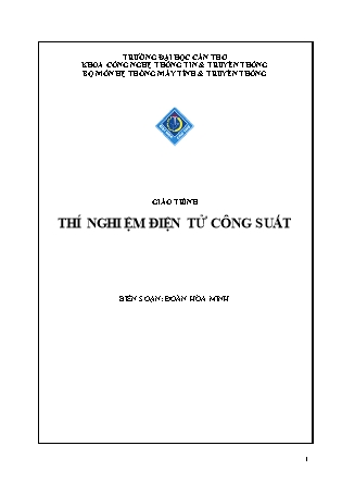 Giáo trình Thí nghiệm điện tử công suất - Đoàn Hòa Minh