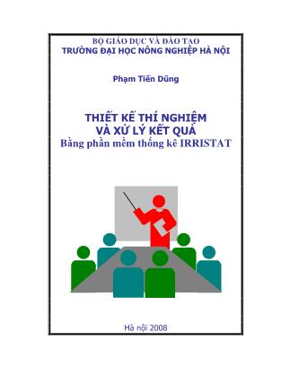 Giáo trình Thiết kế thí nghiệm và xử lý kết quả bằng phần mềm thống kê Irristat