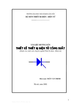 Giáo trình Thiết kế thiết bị điện tử Công suất