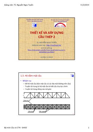 Giáo trình Thiết kế và xây dựng cầu thép 2 - Chương 2: Hệ dầm mặt cầu - Nguyễn Ngọc Tuyển