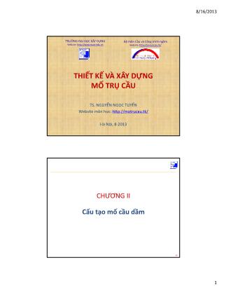 Giáo trình Thiết kế và xây dựng mố trụ cầu - Chương 2: Cấu tạo mố cầu dầm - Nguyễn Ngọc Tuyển