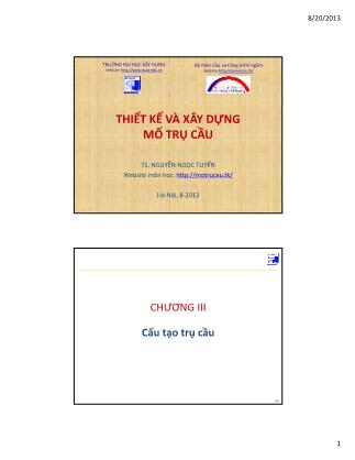 Giáo trình Thiết kế và xây dựng mố trụ cầu - Chương 3: Cấu tạo trụ cầu - Nguyễn Ngọc Tuyển