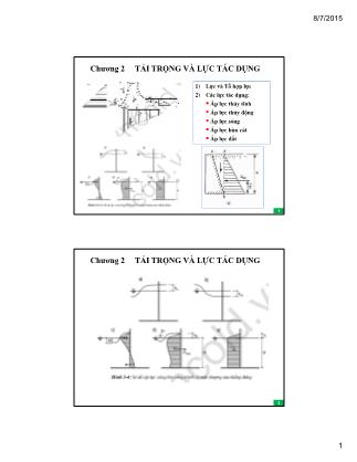 Giáo trình Thủy công - Chương 2: Tải trọng và lực tác dụng