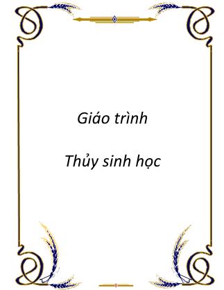 Giáo trình Thủy sinh học