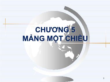 Giáo trình Tin học trong quản lý xây dựng - Chương 5: Mảng một chiều