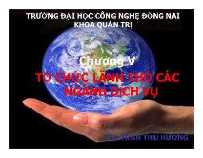 Giáo trình Tổ chức lãnh thổ các ngành dịch vụ - Trần Thu Hương