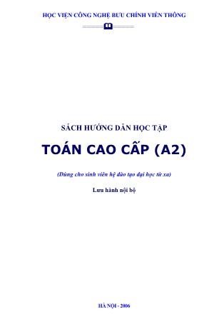 Giáo trình Toán cao cấp A2 (Bản đầy đủ)