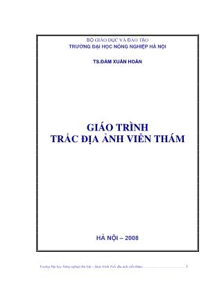 Giáo trình Trắc địa ảnh viễn thám