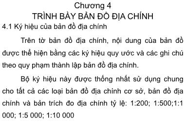 Giáo trình Trình bày bản đồ địa chính