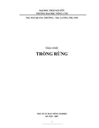 Giáo trình Trồng rừng