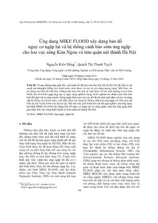 Giáo trình Ứng dụng MIKE FLOOD xây dựng bản đồ nguy cơ ngập lụt và hệ thống cảnh báo sớm úng ngập cho lưu vực sông Kim Ngưu và tám quận nội thành Hà Nội