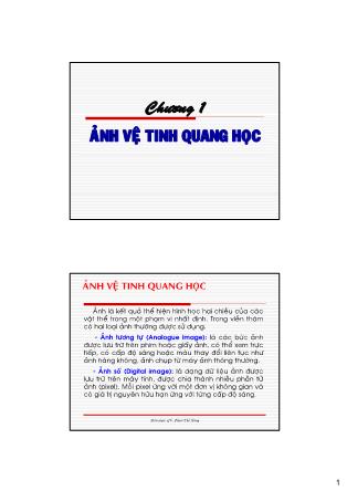 Giáo trình Viễn thám - Chương 1: Ảnh vệ tinh quang học