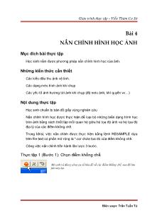 Giáo trình Viễn thám cơ sở - Bài 4: Nắn chỉnh hình học ảnh