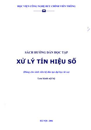 Giáo trình Xử lý tín hiệu số - Đặng Hoài Bác