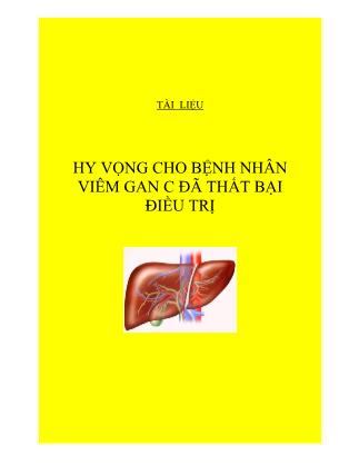 Tài liệu Hy vọng cho bệnh nhân viêm gan c đã thất bại điều trị