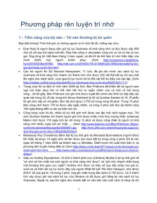 Tài liệu Phương pháp rèn luyện trí nhớ