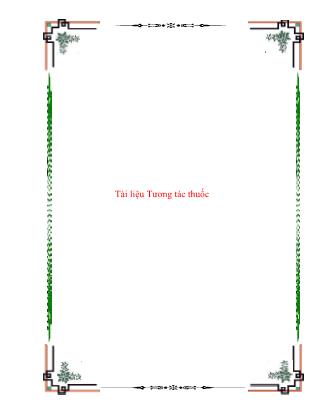 Tài liệu Tương tác thuốc (Chuẩn kiến thức)