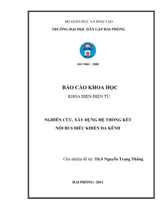 Báo cáo Nghiên cứu, xây dựng hệ thống kết nối bus điều khiển đa kênh - Nguyễn Trọng Thắng