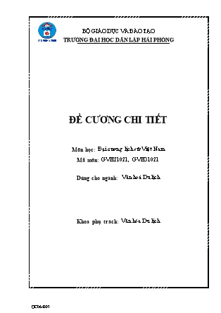 Đề cương chi tiết môn Đại cương lịch sử Việt Nam