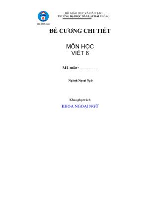 Đề cương môn học Viết 6