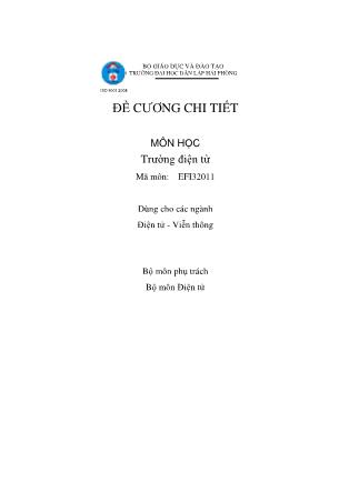 Đề cương môn Trường điện từ