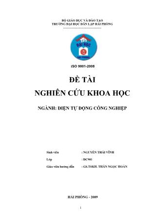 Đề tài Nghiên cứu hệ thống điều khiển bám mặt trờ phục vụ cho việc tái tạo năng lượng