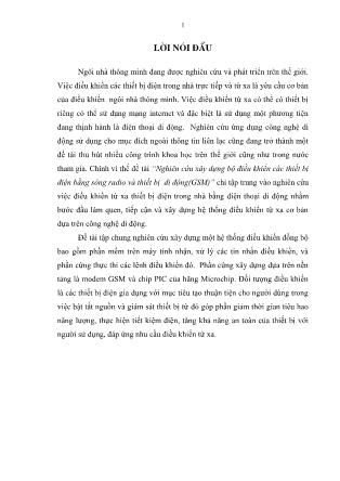 Đề tài Nghiên cứu xây dựng bộ điều khiển các thiết bị điện bằng sóng radio và thiết bị di động(GSM)