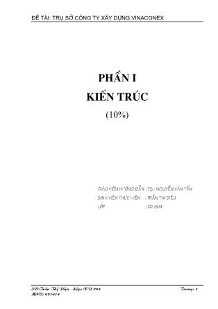 Đề tài Trụ sở công ty xây dựng VinaConex - Nguyễn Văn Tấn