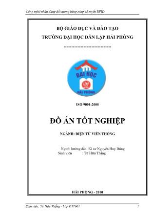 Đồ án Công nghệ nhận dạng đối tượng bằng sóng vô tuyến RFID - Từ Hữu Thắng