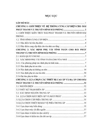 Đồ án Cung cấp điện cho đài phát thanh và truyền hình Hải Phòng