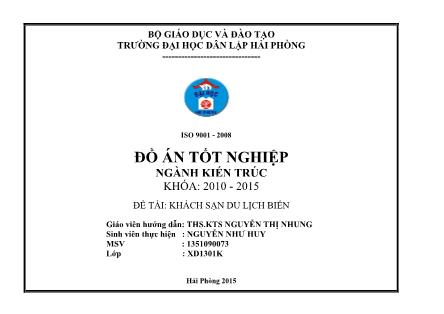 Đồ án Khách sạn du lịch biên - Nguyễn Thị Nhung