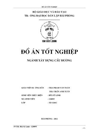 Đồ án Ngành xây dựng cầu đường - Bùi Sỹ Linh