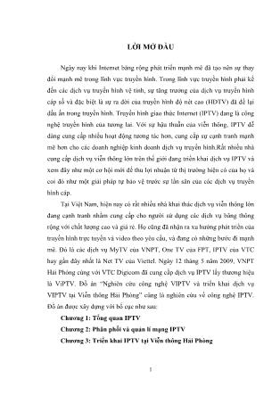 Đồ án Nghiên cứu công nghệ VIPTV và triển khai dịch vụ VIPTV tại Viễn thông Hải Phòng