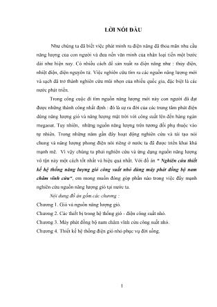 Đồ án Nghiên cứu thiết kế hệ thống năng lượng gió công suất nhỏ dùng máy phát đồng bộ nam châm vĩnh cửu