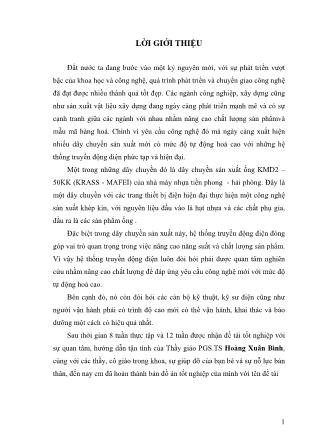 Đồ án Nghiên cứu trang bị điện điện tử, thiết lập quy trình bảo dƣỡng sửa chữa dây chuyền sản xuất nhựa 50KK công ty nhựa thiếu niên tiền phong