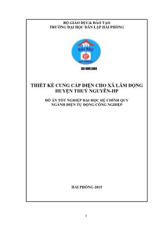 Đồ án Thiết kế cung cấp điện cho xã Lâm Động huyện Thuỷ Nguyên-Hải Phòng