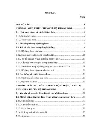 Đồ án Thiết kế hệ thống bơm dầu tăng áp 2 cấp cho hệ phát điện dự phòng công suất lớn - Phạm Văn Tuân