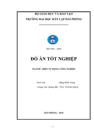 Đồ án Thiết kế hệ thống cung cấp điện cho công ty TNHH quốc tế Vĩnh Chân-Việt Nam Hải Phòng