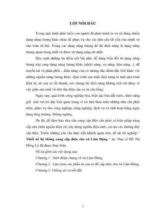 Đồ án Thiết kế hệ thống cung cấp điện cho xã Lâm Động